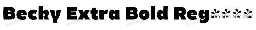 Becky Extra Bold Reg字体转换